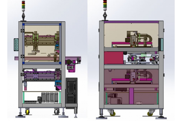 Double track dispensing recognition system for mobile phone FPC